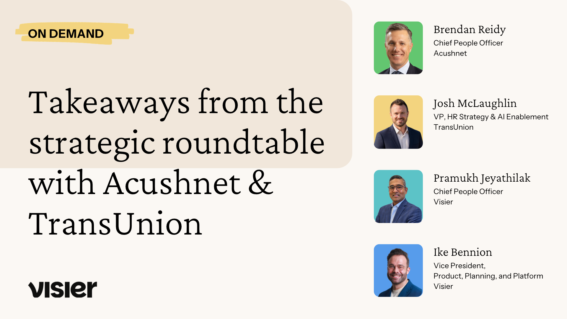 Takeaways from the strategic roundtable with Acushnet & TransUnion