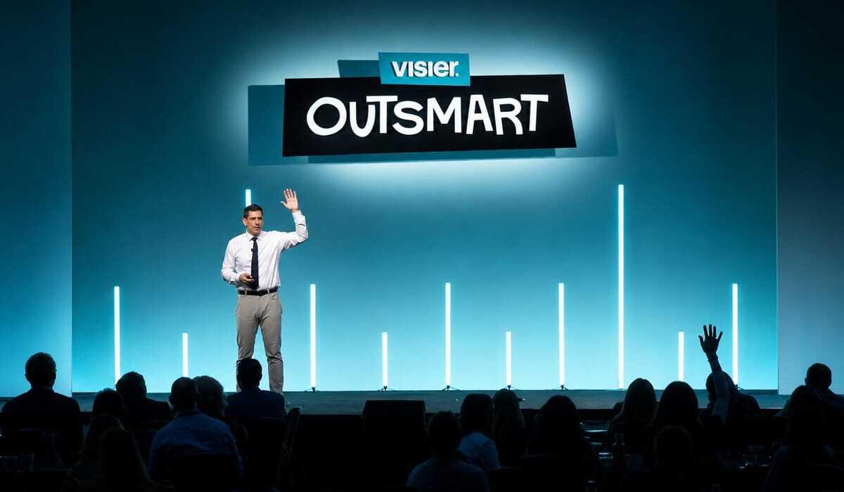 Paul Rubenstein on stage Outsmart 2026