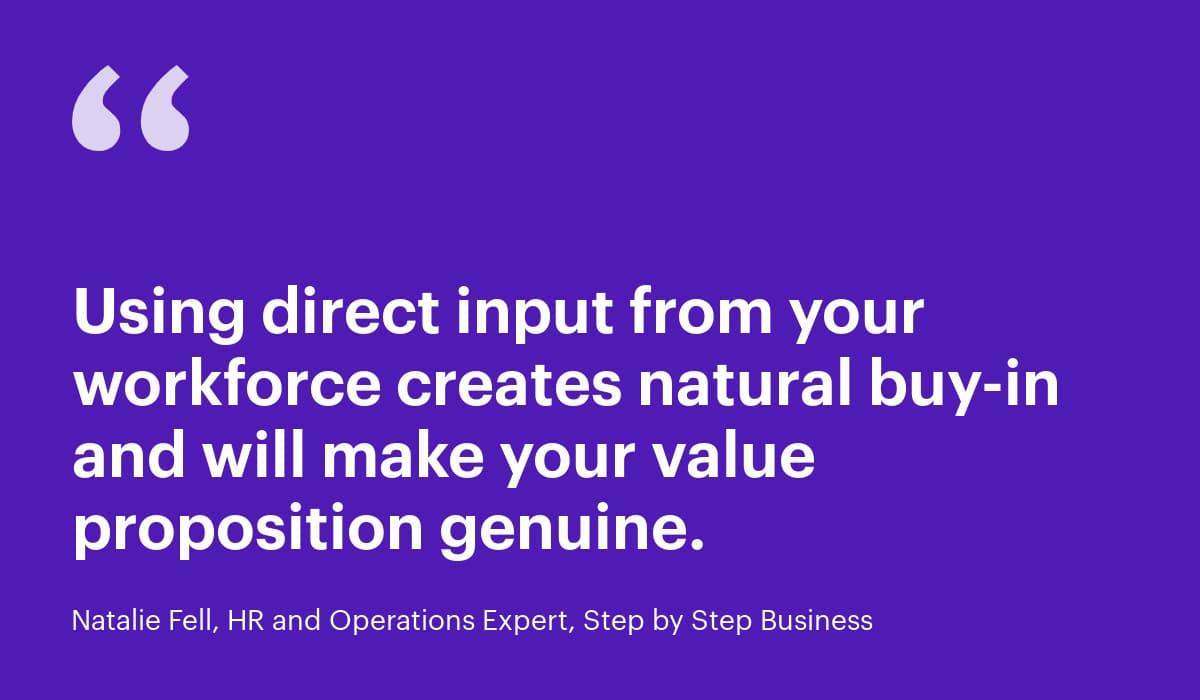 Quote on employee value proposition