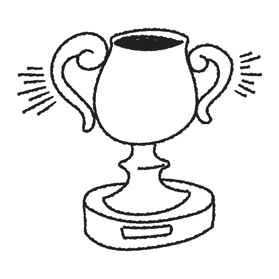 A trophy cup on a plinth