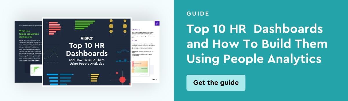 Download the free guide to 10 HR dashboards and how to build them using people analytics.