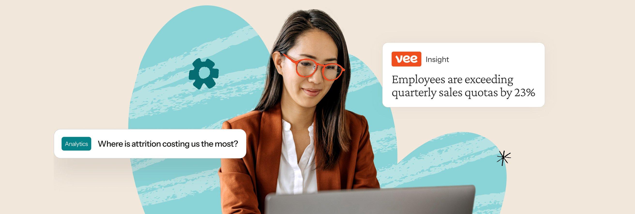 Workforce planning lead with a Vee insight card
