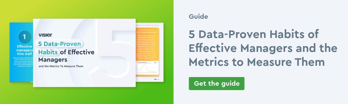 Get the new guide from Visier: 5 Habits of Effective Managers