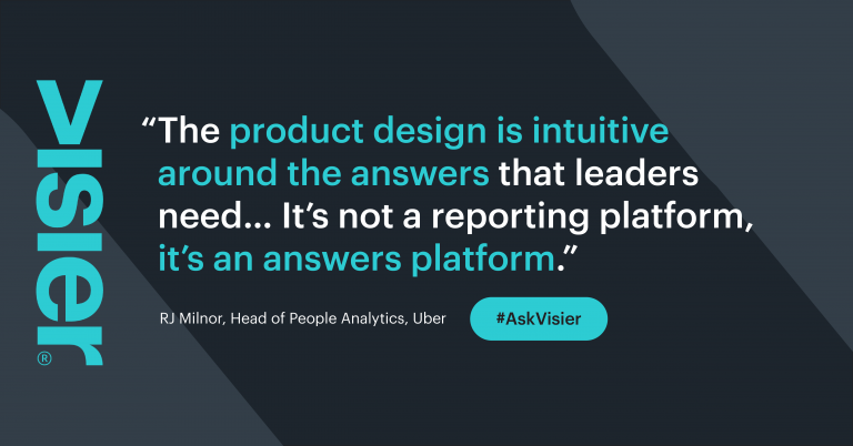 The Head of People Analytics at Uber calls Visier "an answers platform."