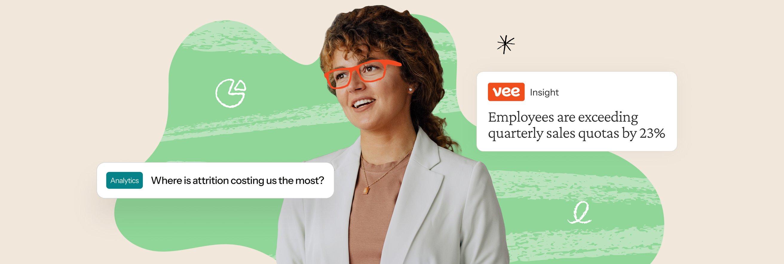 HR operations lead with a Vee insight card