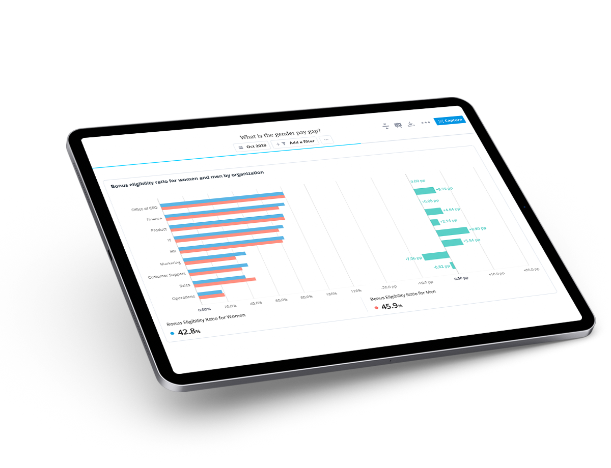 Analytic data on an iPad