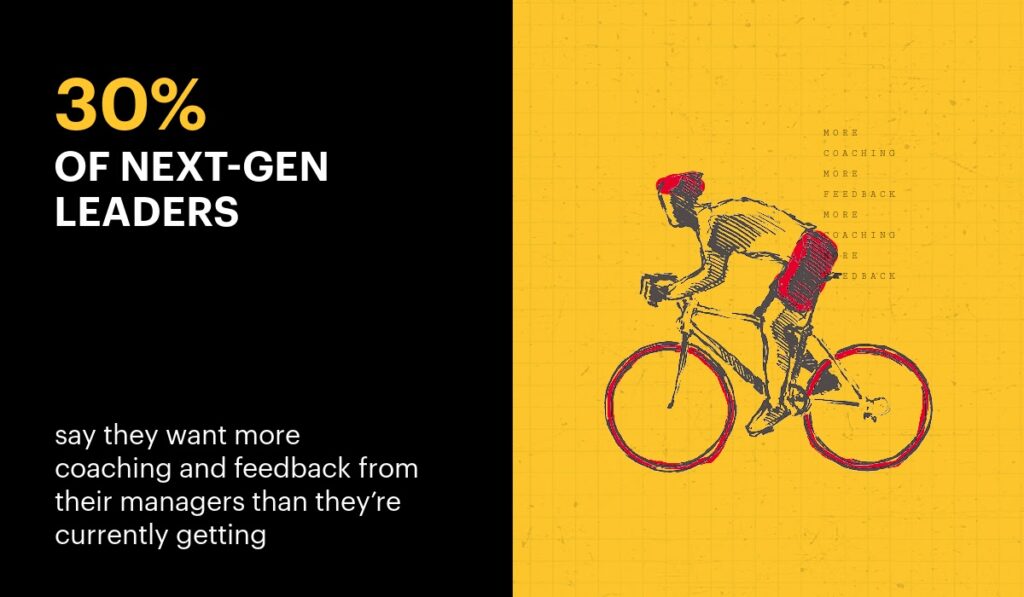 quote infographic 30 percent of future leaders say they want more coaching and feedback from their managers