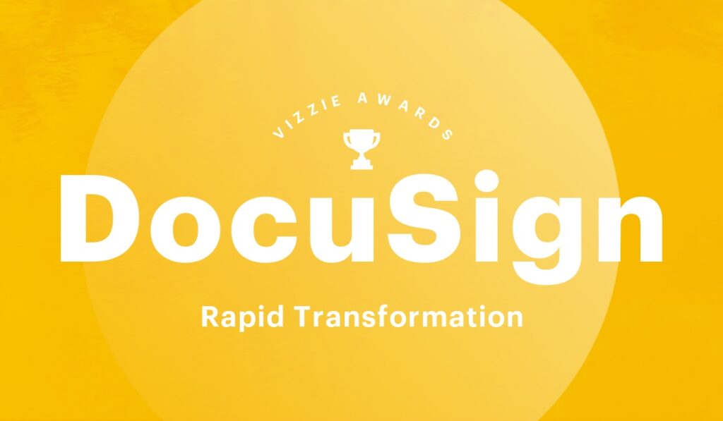 Image announces that Docusign is the winner of the Rapid Transformation Vizzie Award 2022