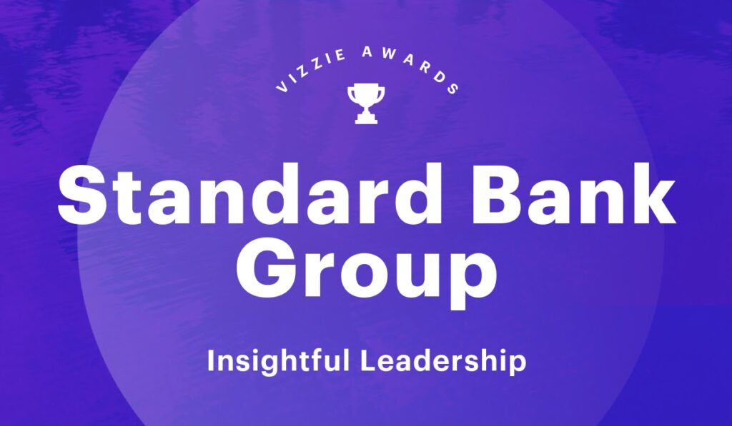 Image announces that Standard Bank Group is the winner of the Insightful Leadership Vizzie Award 2022